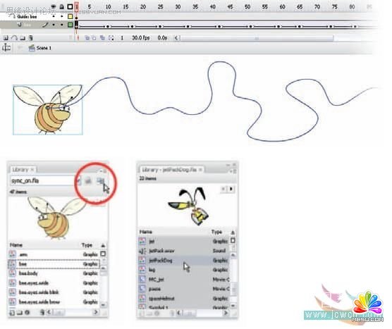 Flash cs3鼠繪教程:圖形元件的同步應(yīng)用,PS教程,思緣教程網(wǎng)