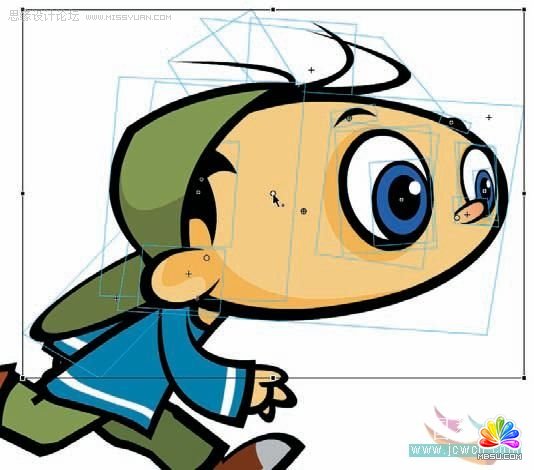 Flash cs3鼠繪教程:鉸連身體部分,PS教程,思緣教程網(wǎng)