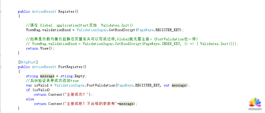 ֧��ASP.NET MVC��WebFroM�ı���(y��n)�C���ValidationSuarʹ�ý�B