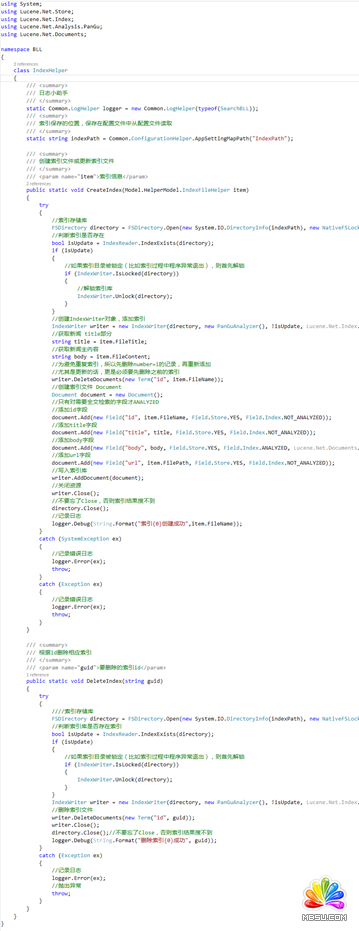 ʹ��Lucene.NET��(sh��)�F(xi��n)վ��(n��i)����