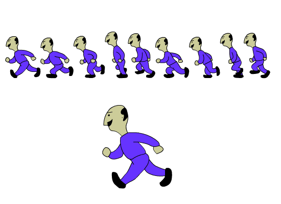 Flash動(dòng)畫中人物走路動(dòng)作的規(guī)律技巧